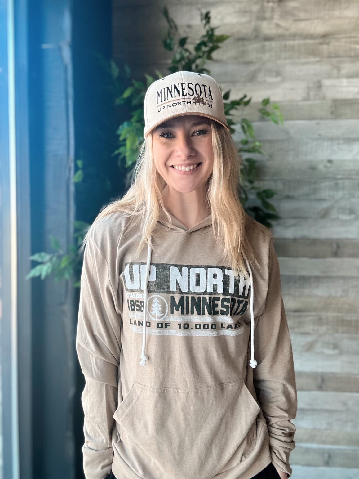 Hortico Hooded Long Sleeve Sand
