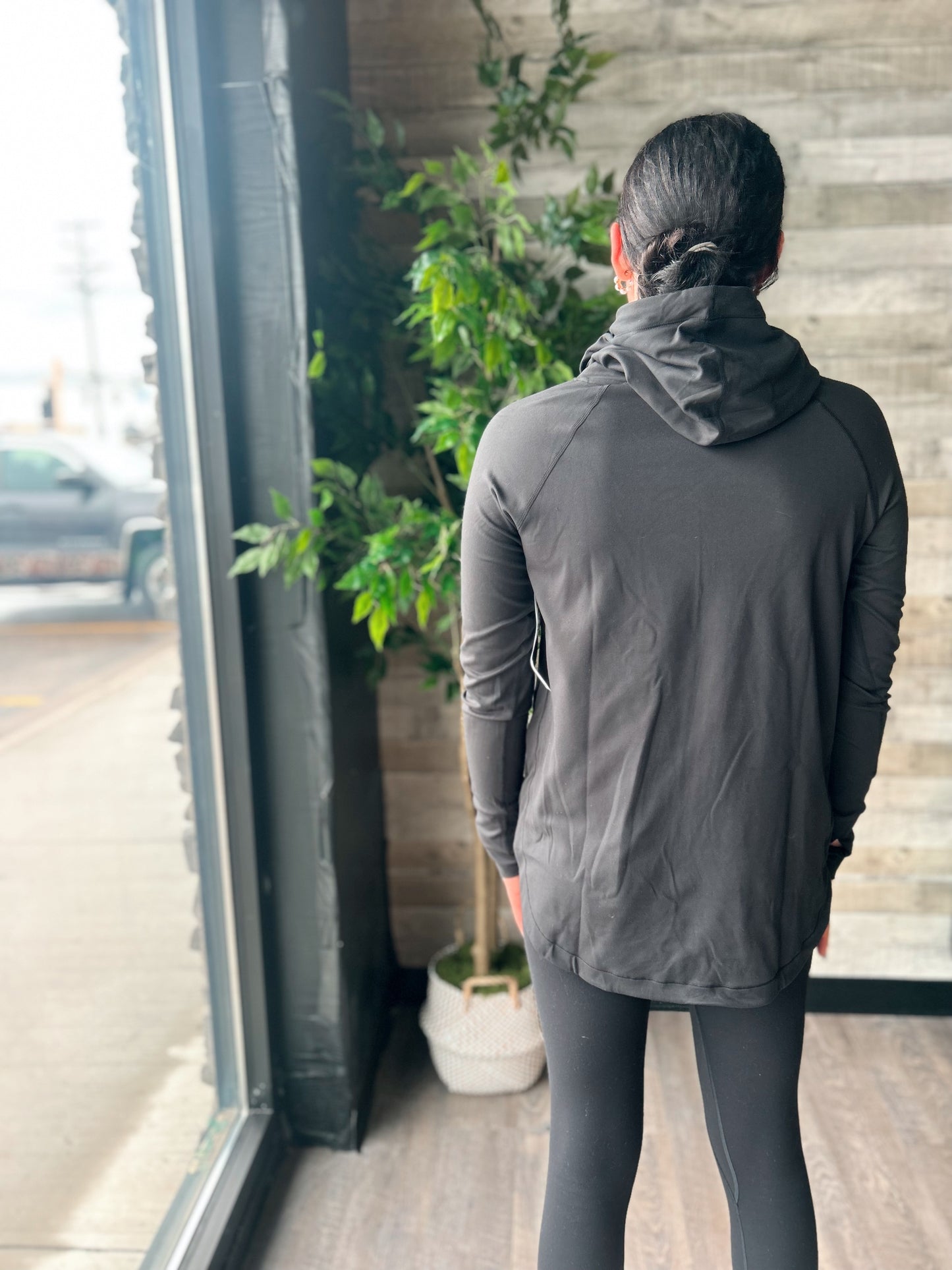 Active Hoodie Top with Thumbholes
