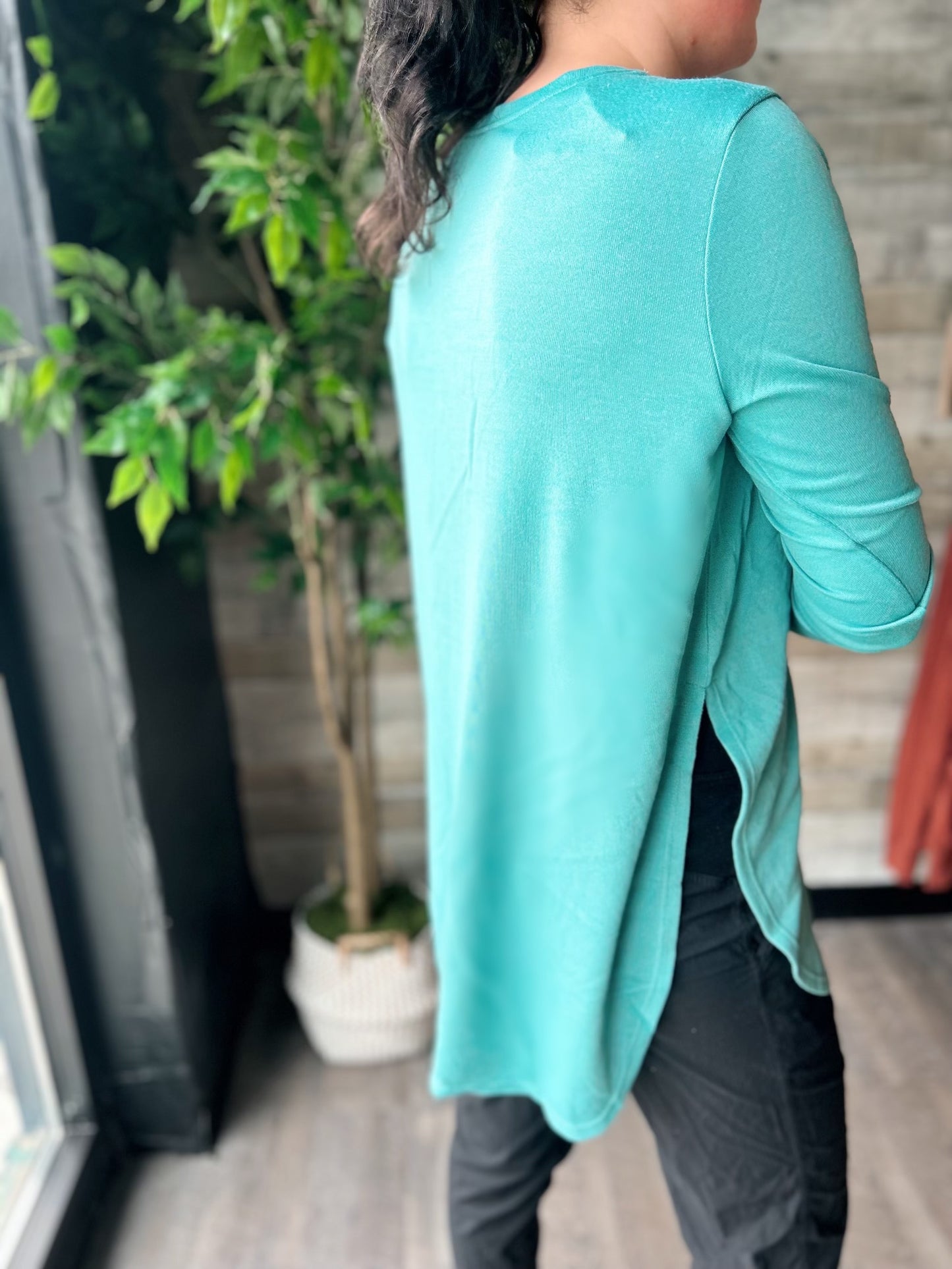 Long Sleeve Flow Top with Side Slit
