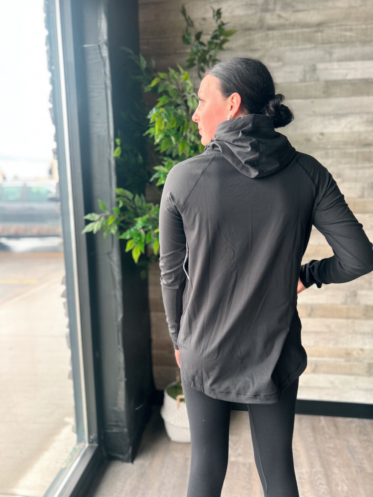Active Hoodie Top with Thumbholes