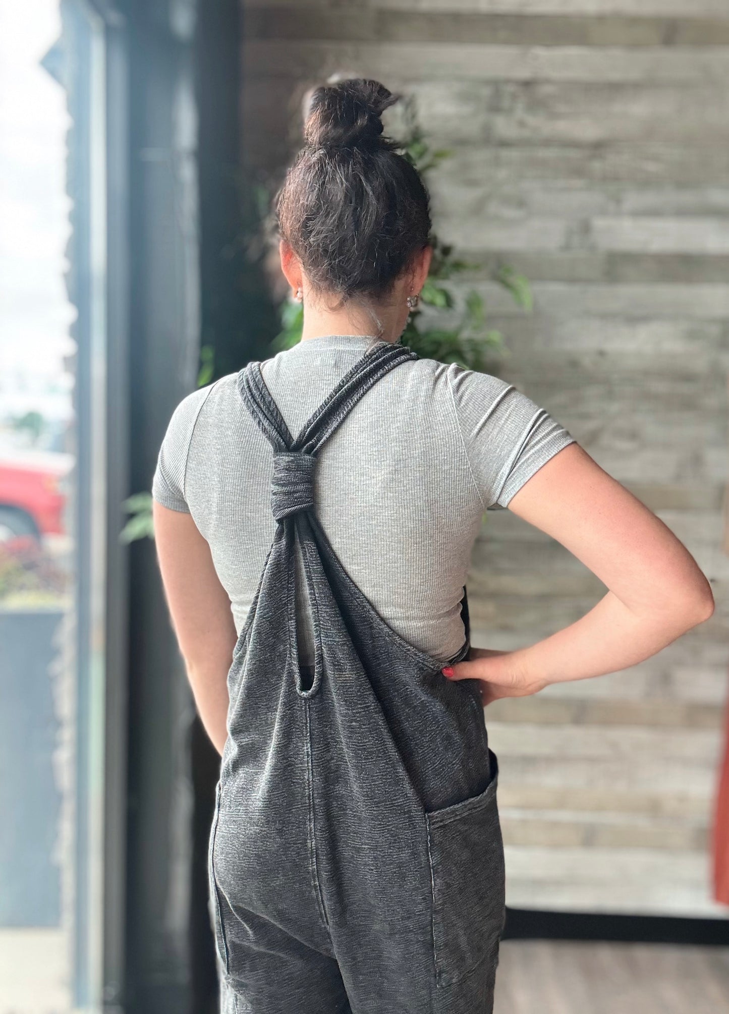 Mineral-Washed Lounge Jumpsuit