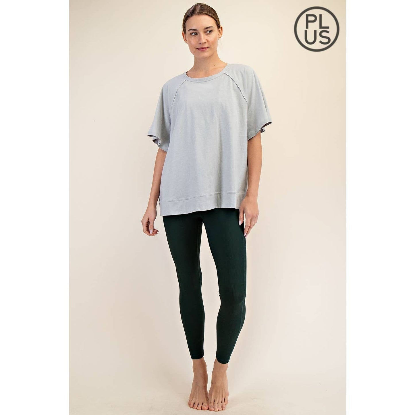 CURVY Oversized Short Sleeve Top