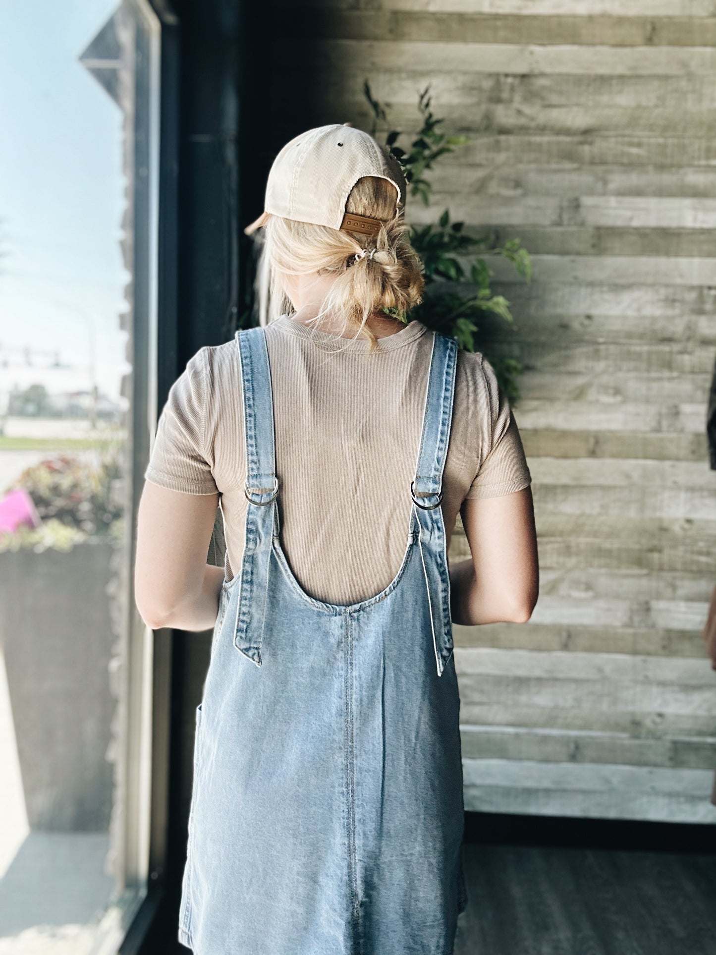 Denim Overall Pocket Dress