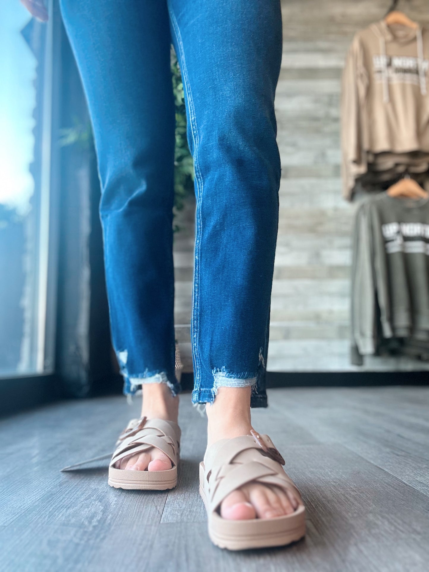 High Rise Slim Straight Jeans