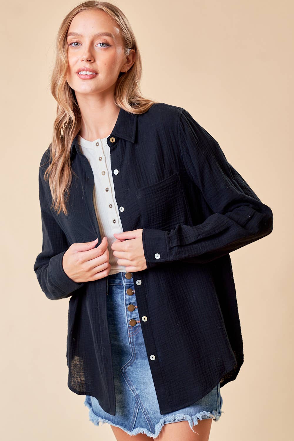 Textured Cotton Shirt