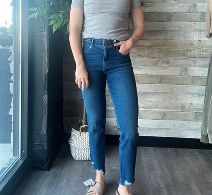 High Rise Slim Straight Jeans