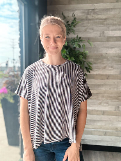Corded Oversized Knit Top