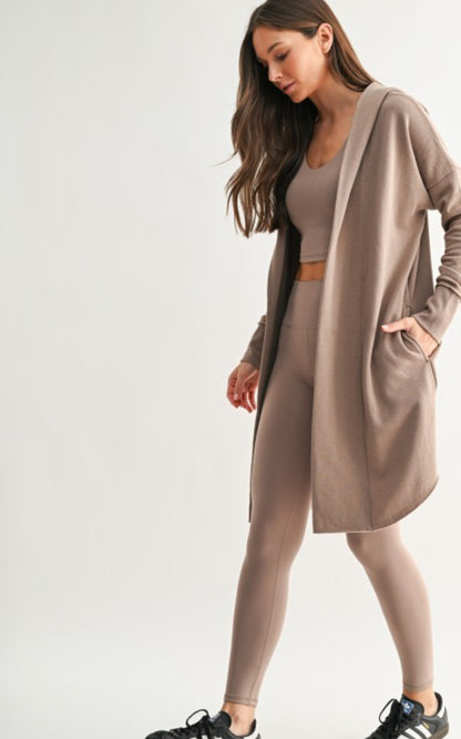 Longline Hoodie Cardigan