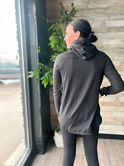 Active Hoodie Top with Thumbholes