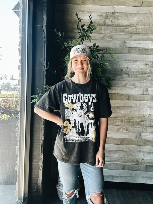 Cowboys & Country Music Boyfriend Tee