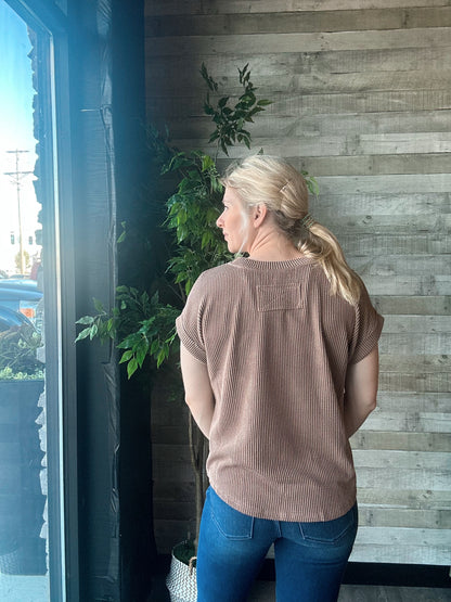 Ribbed Crewneck Top