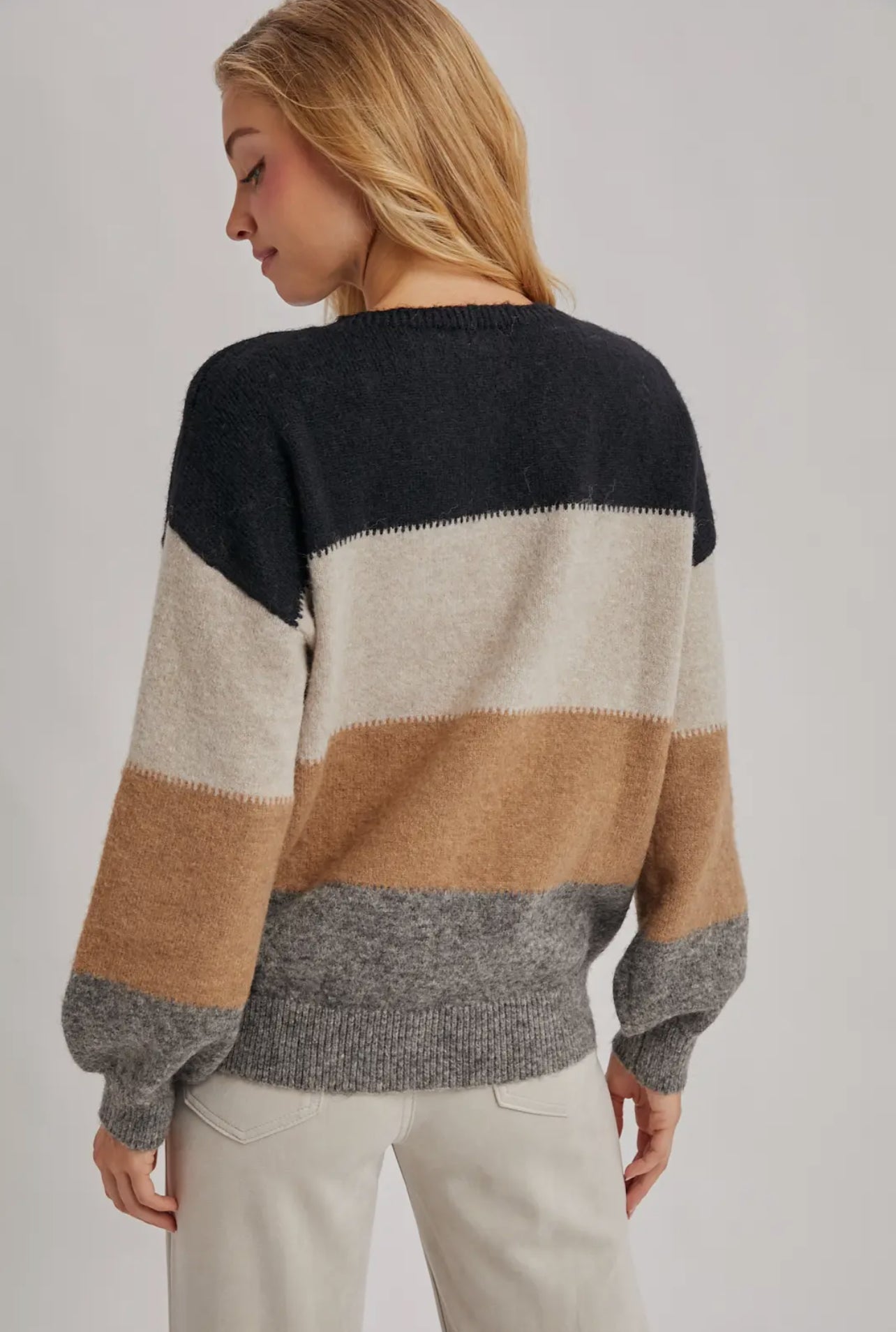 Color Block Knit Sweater