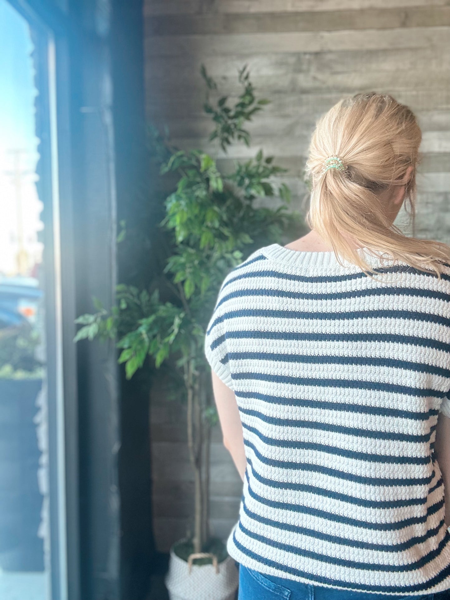 Striped Knit Pullover