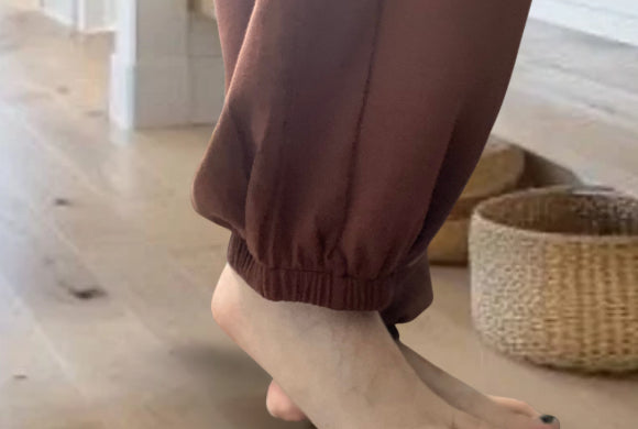 Double Knit Drawstring Waist Relaxed Jogger Sweatpants