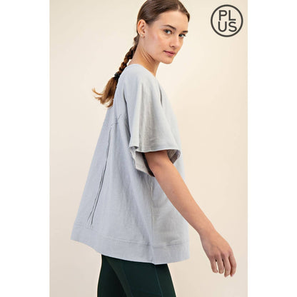 CURVY Oversized Short Sleeve Top