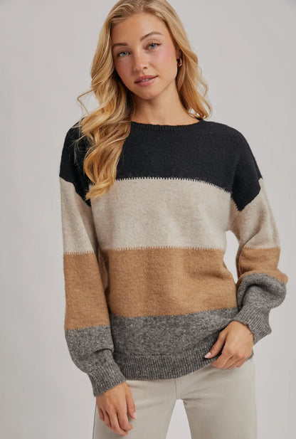 Color Block Knit Sweater