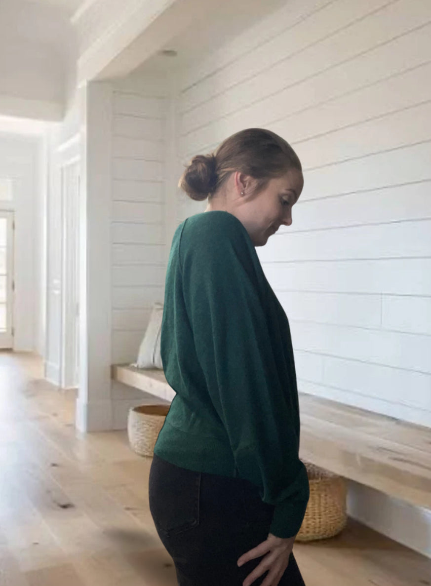 HALF-BUTTON KNIT SWEATER