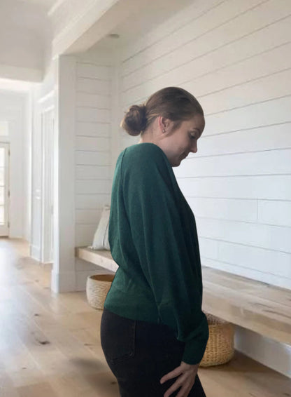 HALF-BUTTON KNIT SWEATER
