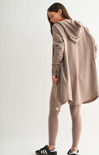 Longline Hoodie Cardigan