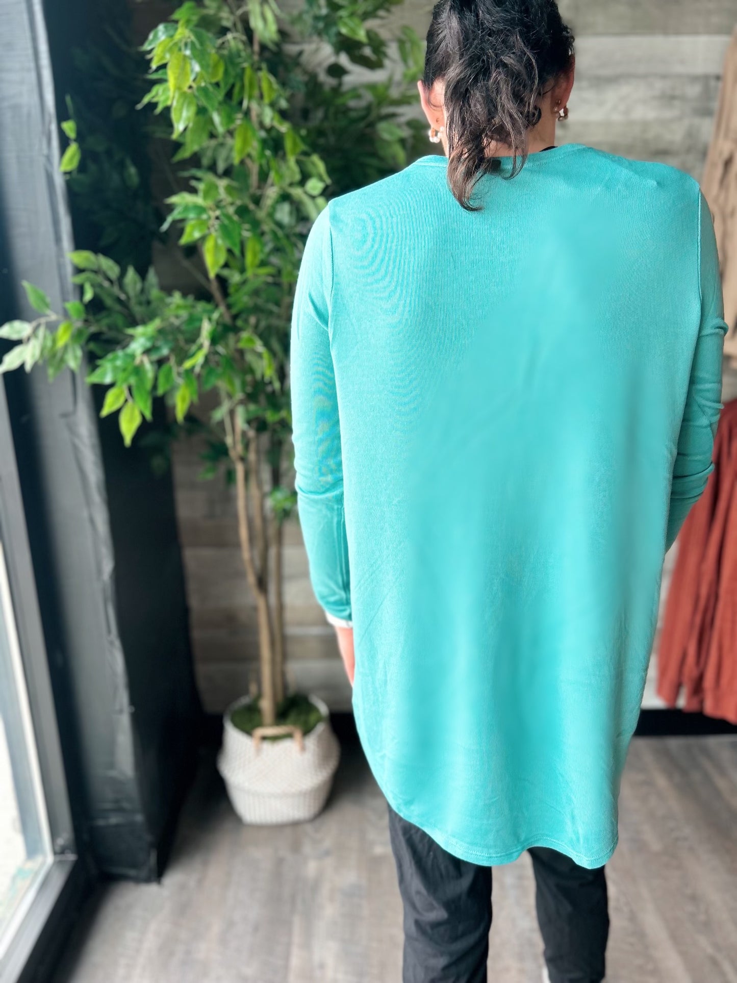 Long Sleeve Flow Top with Side Slit