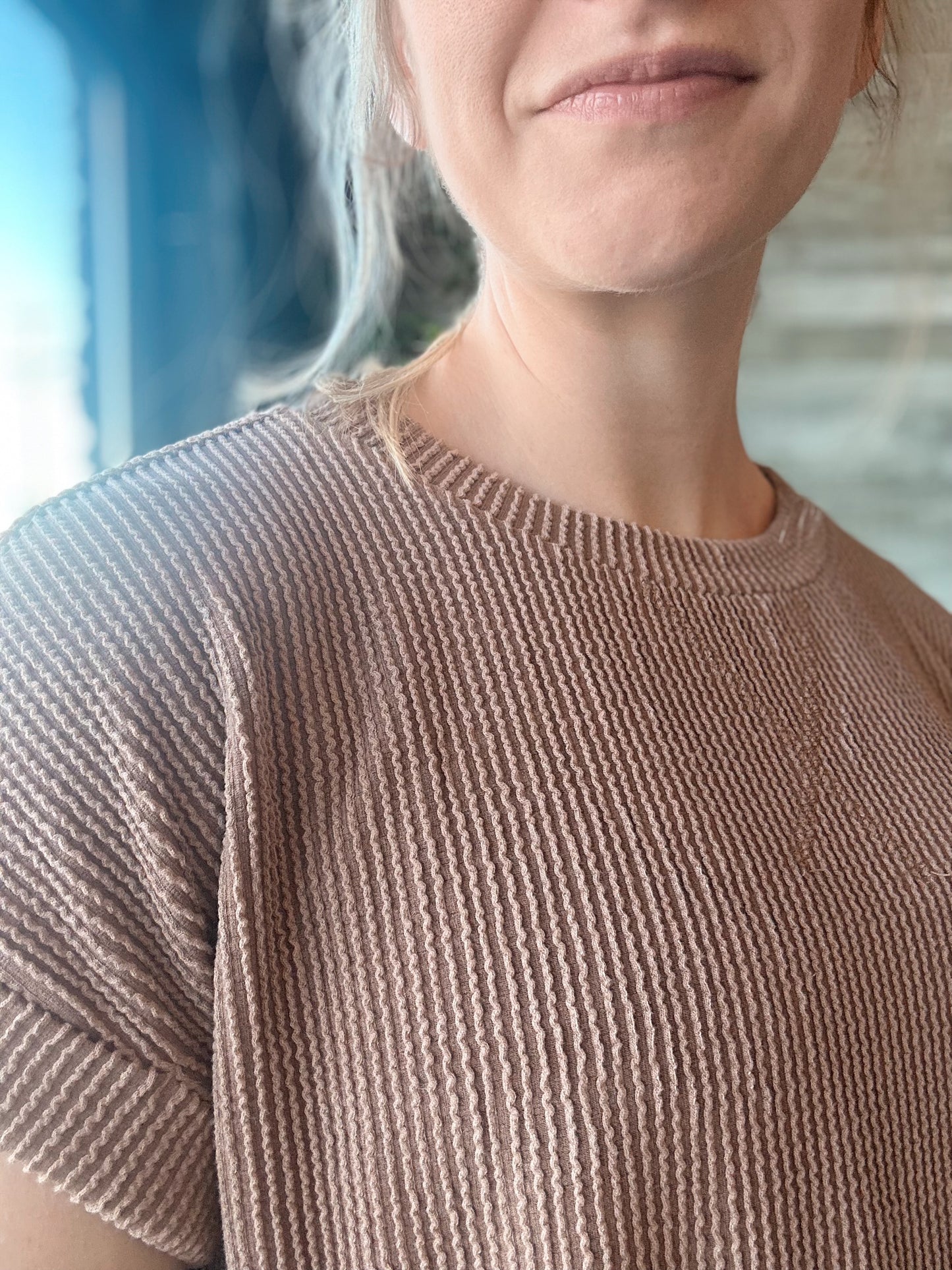 Ribbed Crewneck Top