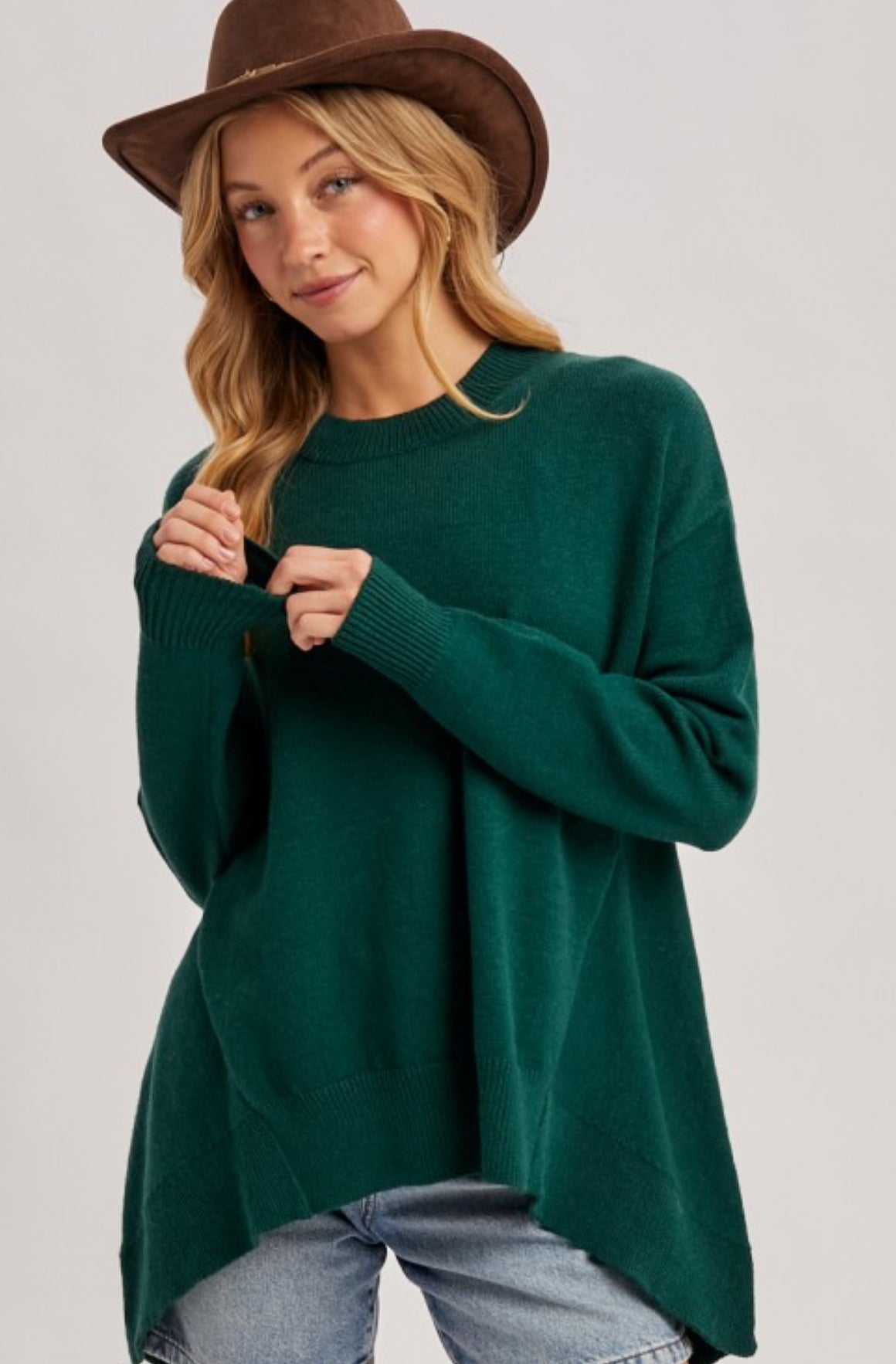 Mock Neck Knit Sweater