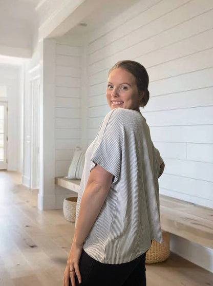 Corded Oversized Knit Top