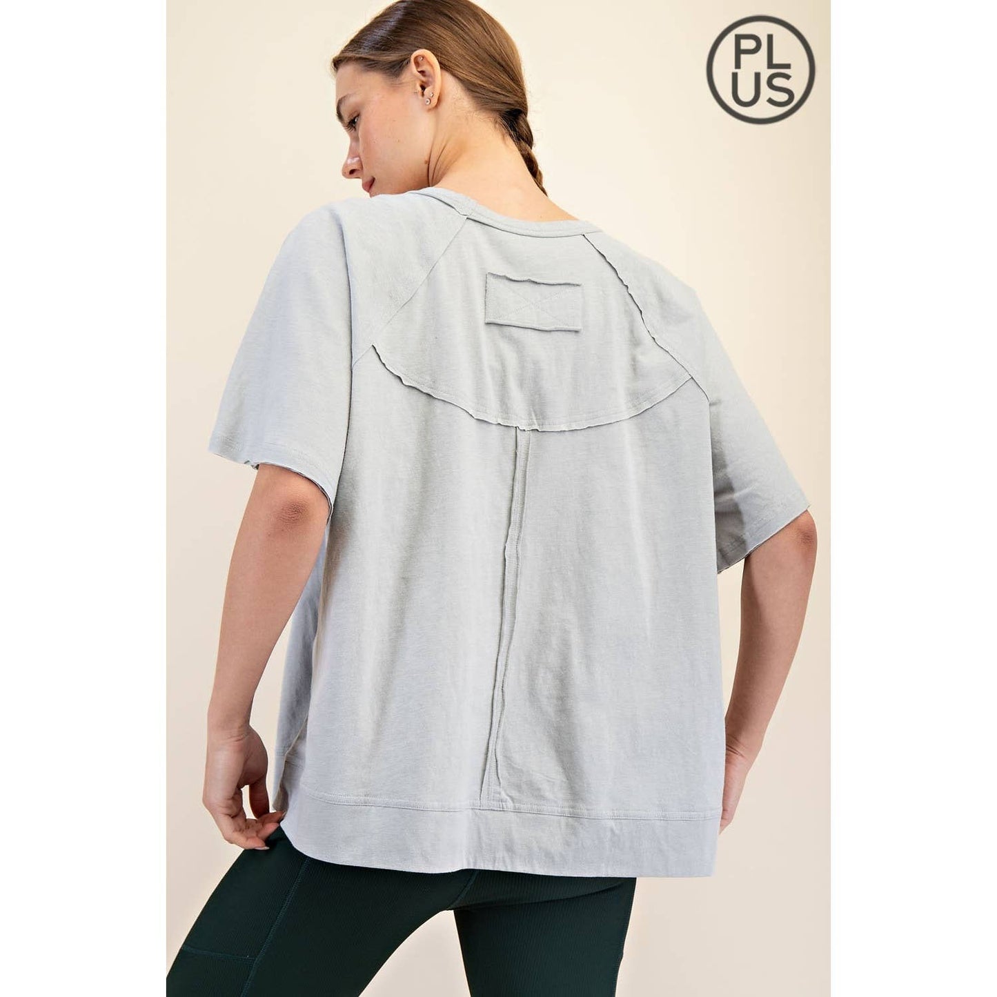CURVY Oversized Short Sleeve Top